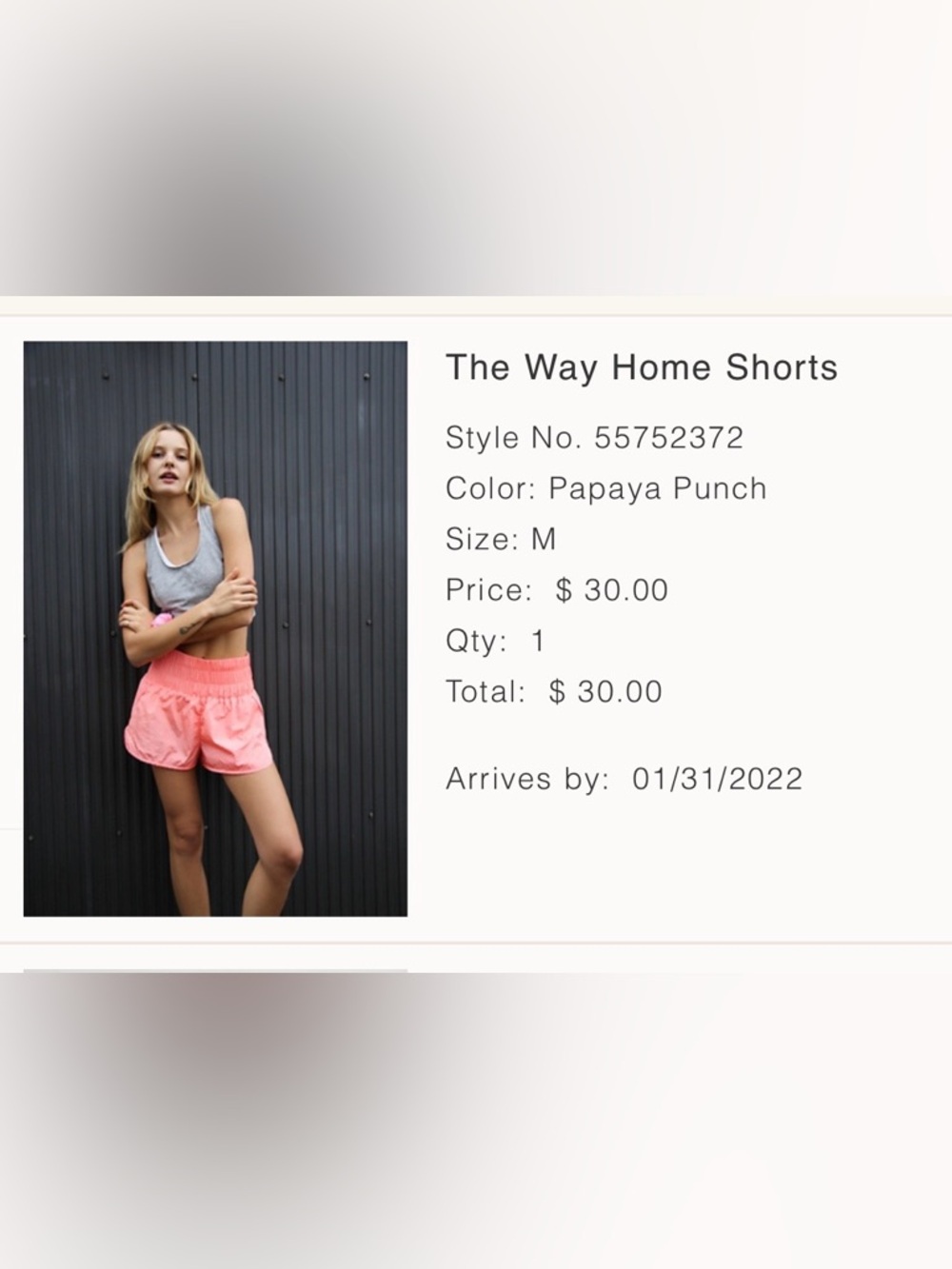 Free People The Way Home Shorts in Papaya Punch Pink and African Violet